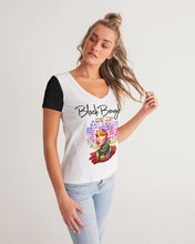 Load image into Gallery viewer, Black Boughie Women&#39;s V-Neck Tee