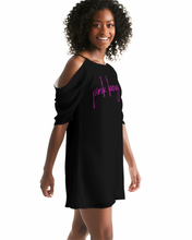 Load image into Gallery viewer, Pink boughie Signature Women&#39;s Open Shoulder A-Line Dress