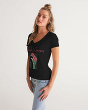 Load image into Gallery viewer, Black Boughie Black Warrior Tee for women