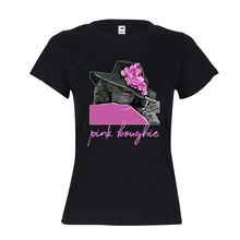 Load image into Gallery viewer, Pink Boughie Signature Clothing Black Tee
