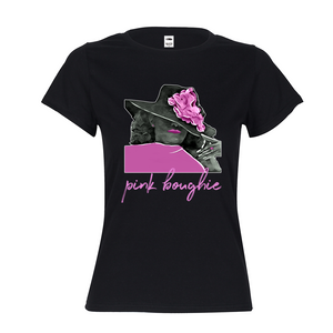 Pink Boughie Signature Clothing Black Tee